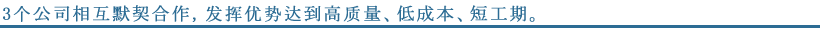 3つの拠点が連携し、Q(品質)･C(価格)･D(納期)に妙味を発揮します。