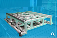 Frame for flat glass cutting machine